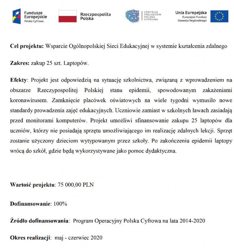 Miniaturka artykułu Wsparcie Ogólnopolskiej Sieci Edukacyjnej w systemie kształcenia zdalnego